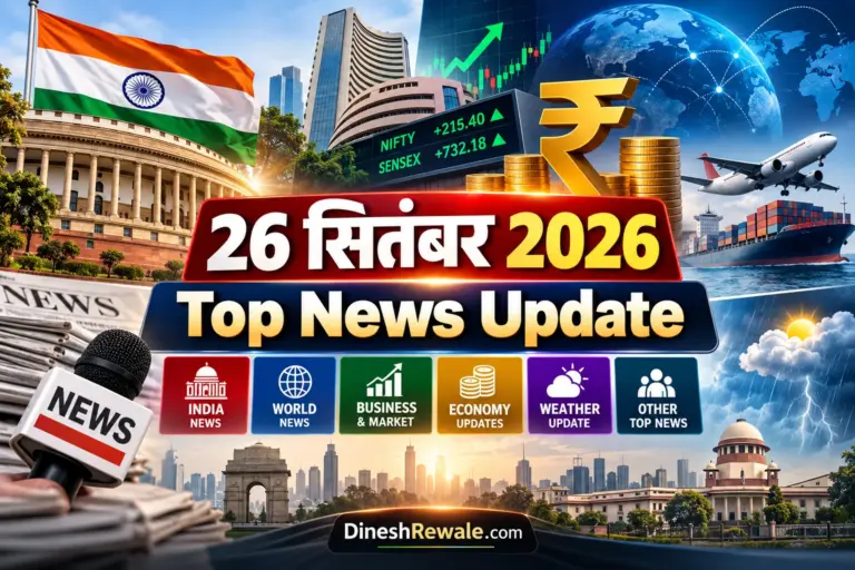 26 September 2026 Top News: CEC Protest, Asian Games Medals, Borrowing Cut