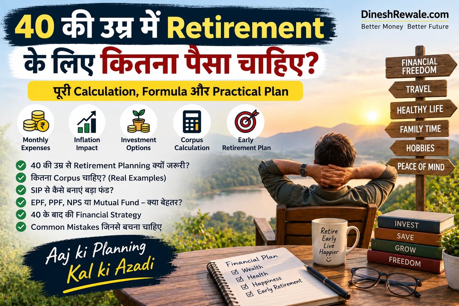 40 की उम्र में Retirement के लिए कितना पैसा चाहिए?
