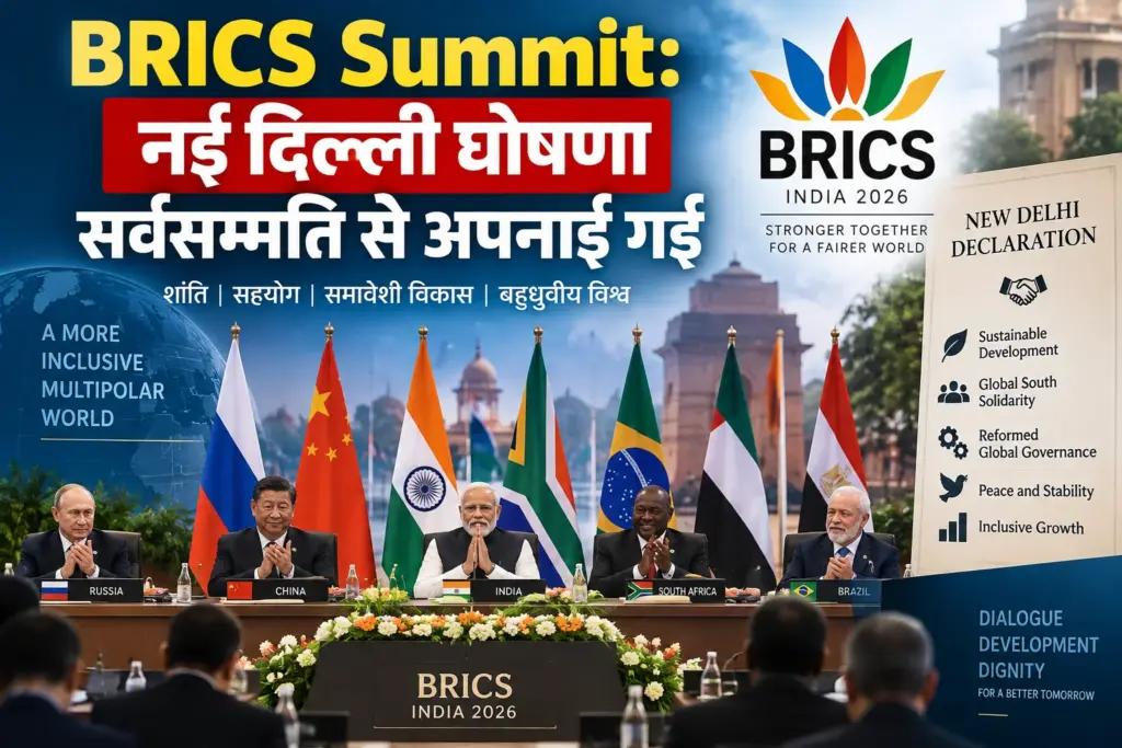 BRICS Summit: नई दिल्ली घोषणा सर्वसम्मति से अपनाई गई
