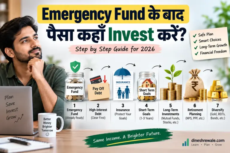 Emergency Fund के बाद पैसा कहाँ Invest करें? 2026 Guide