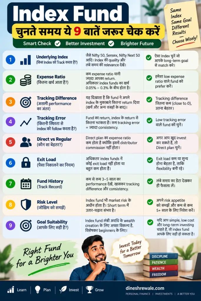 Index Fund selection checklist for beginners