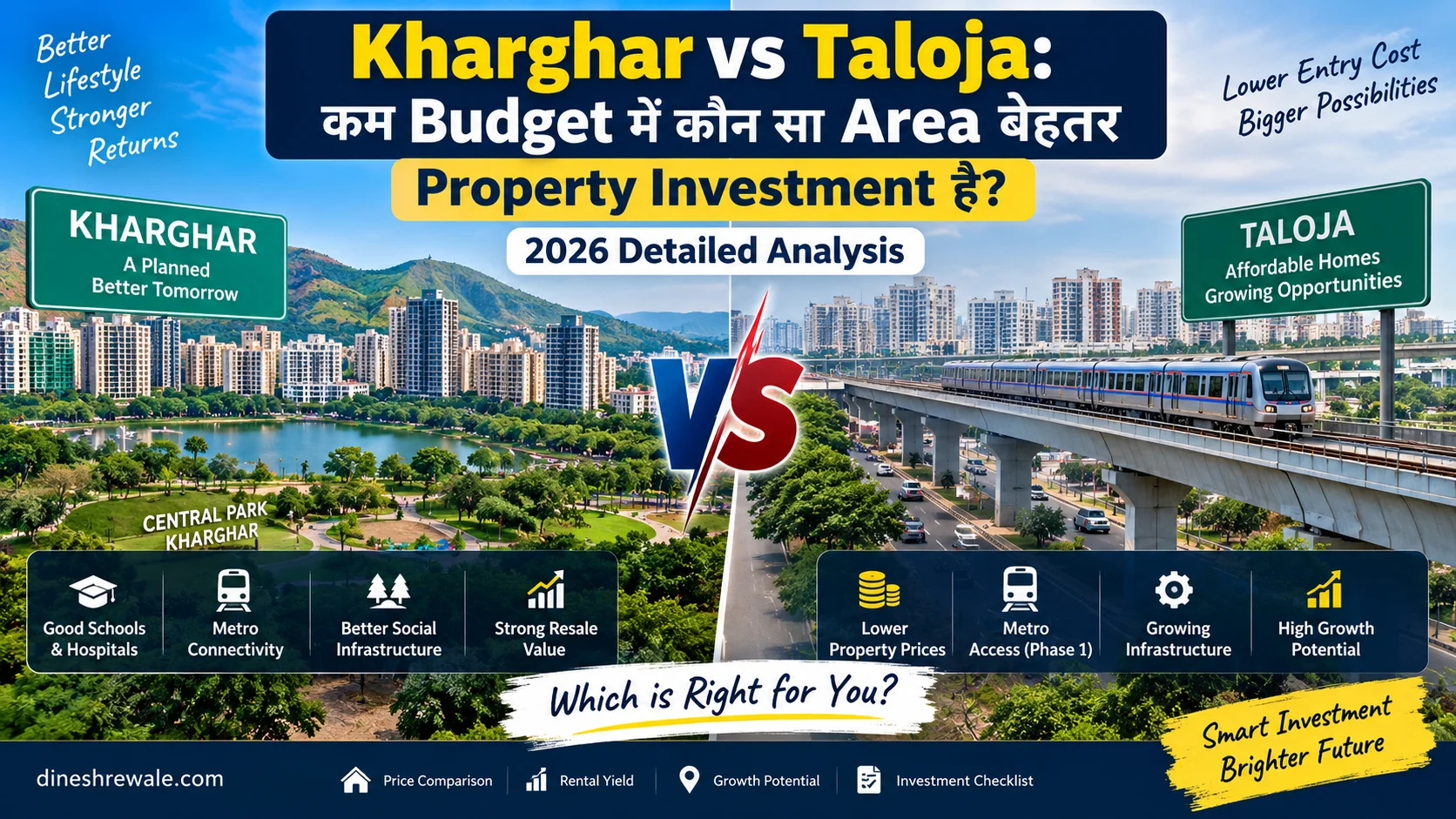 Kharghar vs Taloja Property Investment 2026