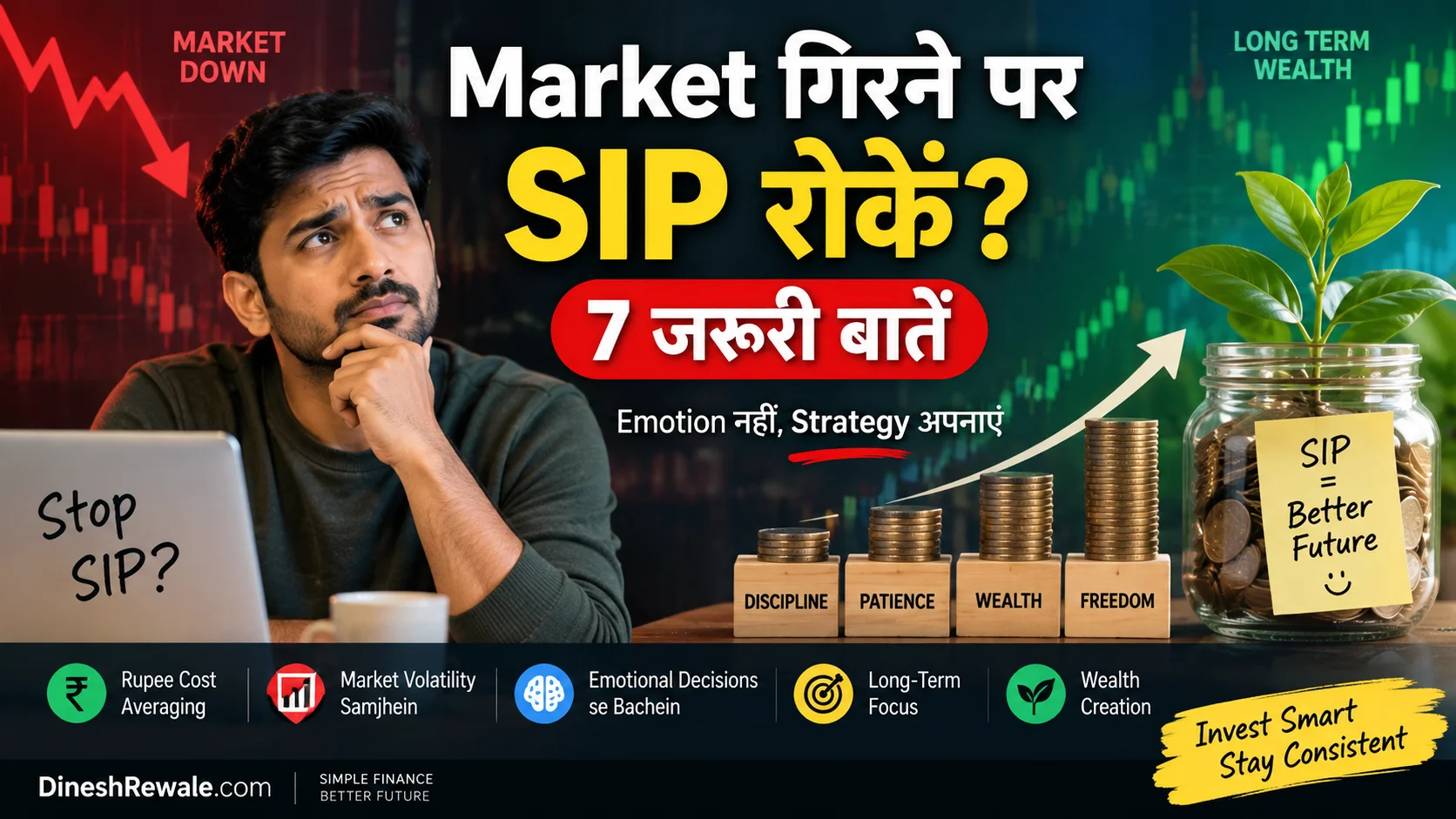 Market गिरने पर SIP रोकें? 7 जरूरी बातें