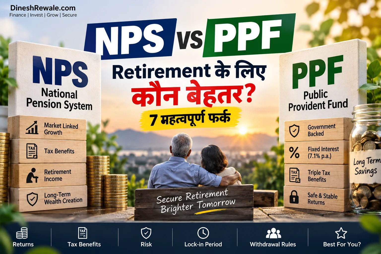 NPS vs PPF: Retirement के लिए कौन बेहतर? 7 फर्क
