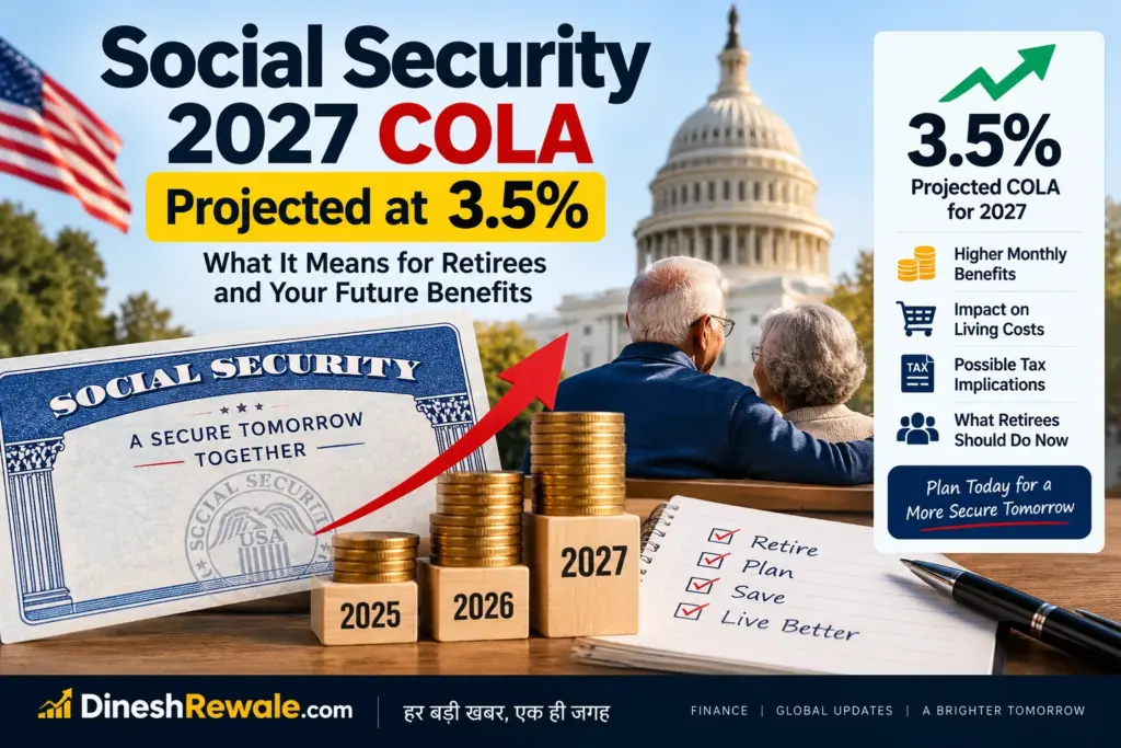 Social Security COLA 2027: 3.5% बढ़ोतरी का अनुमान