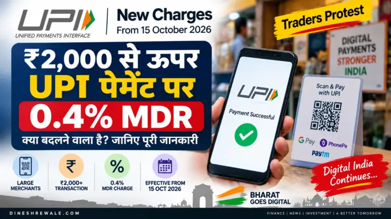 UPI Charges: ₹2,000 से ऊपर पेमेंट पर 0.4% MDR