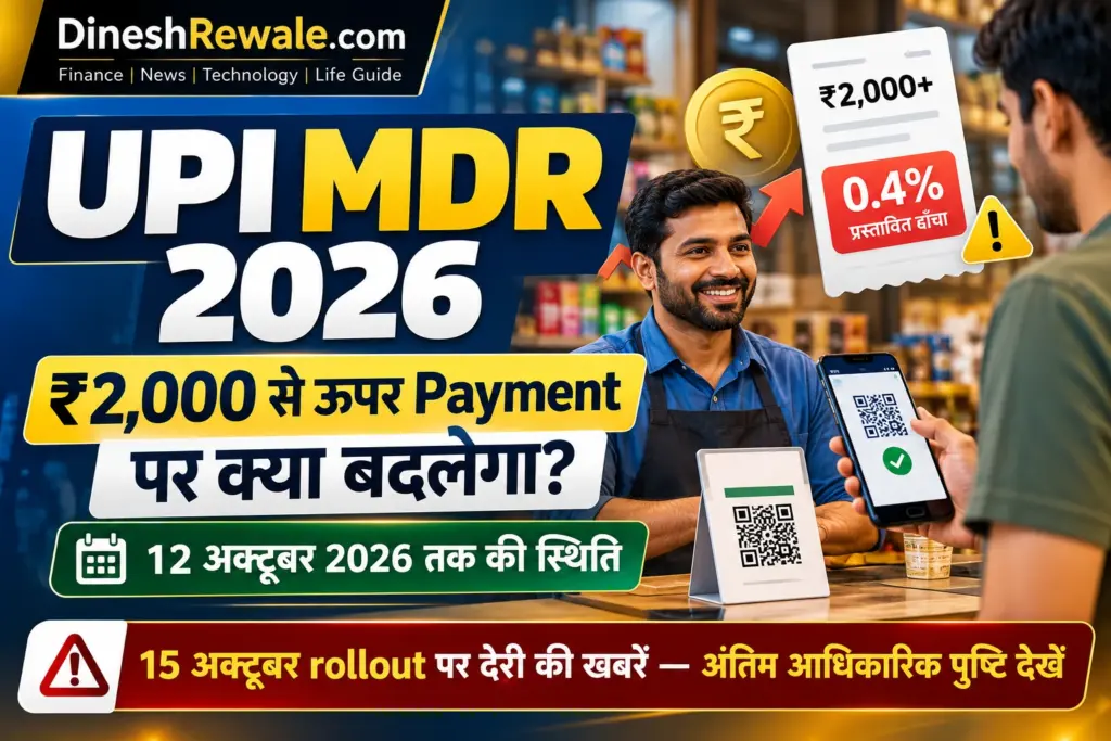 UPI MDR 2026: ₹2,000 से ऊपर Payment पर क्या बदलेगा?