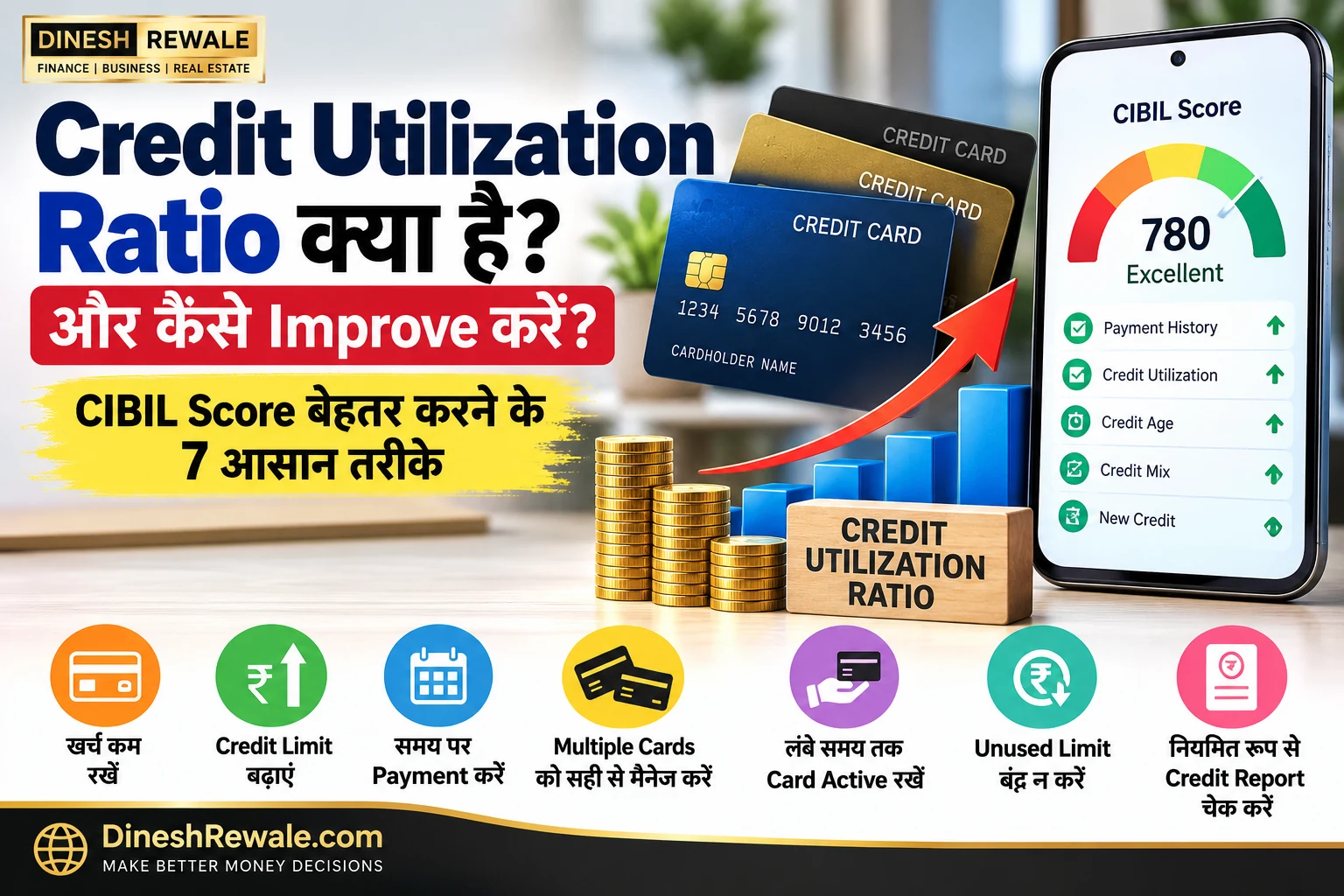 Credit Utilization Ratio क्या है और CIBIL Score बेहतर कैसे करें