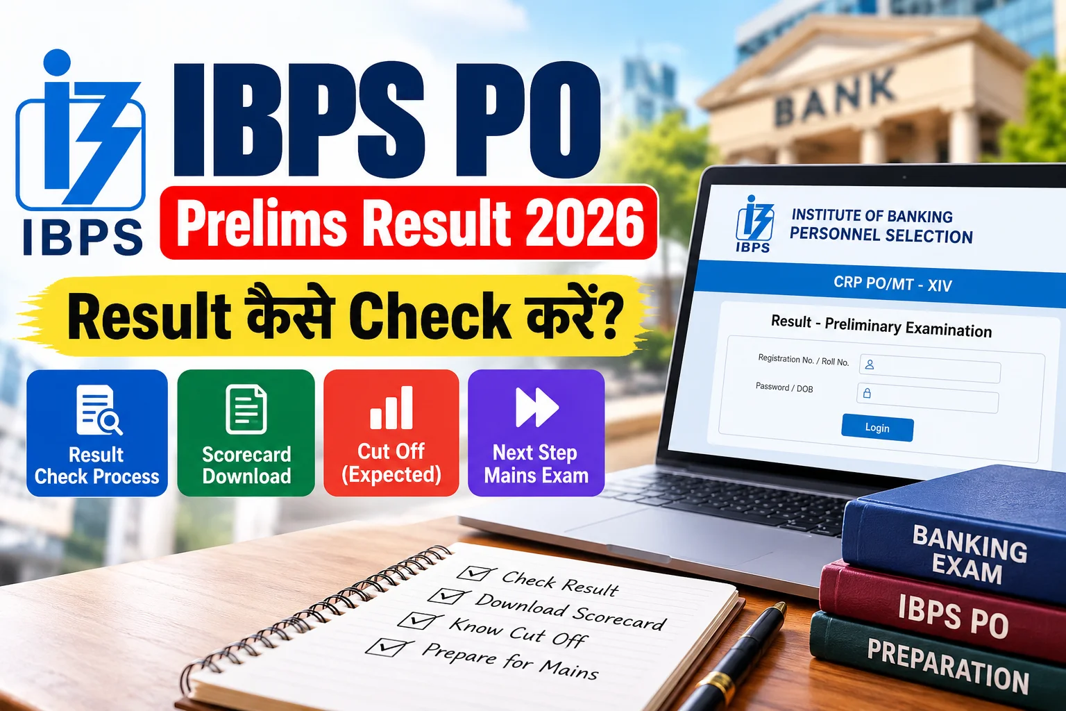 IBPS PO Prelims Result 2026: Result कैसे Check करें, Scorecard, Cut Off और Next Step