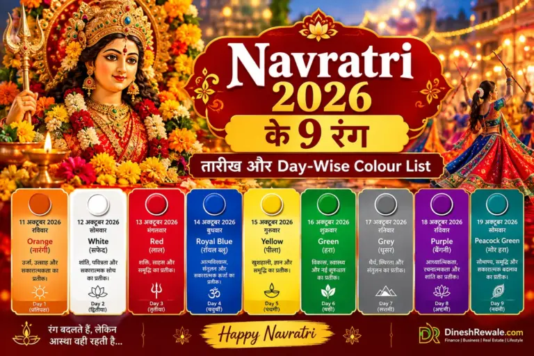 Navratri 2026 के 9 रंग: तारीख और Day-Wise Colour List