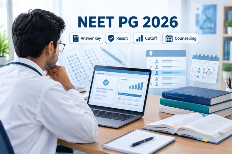 NEET PG 2026 answer key result cutoff और counselling guide