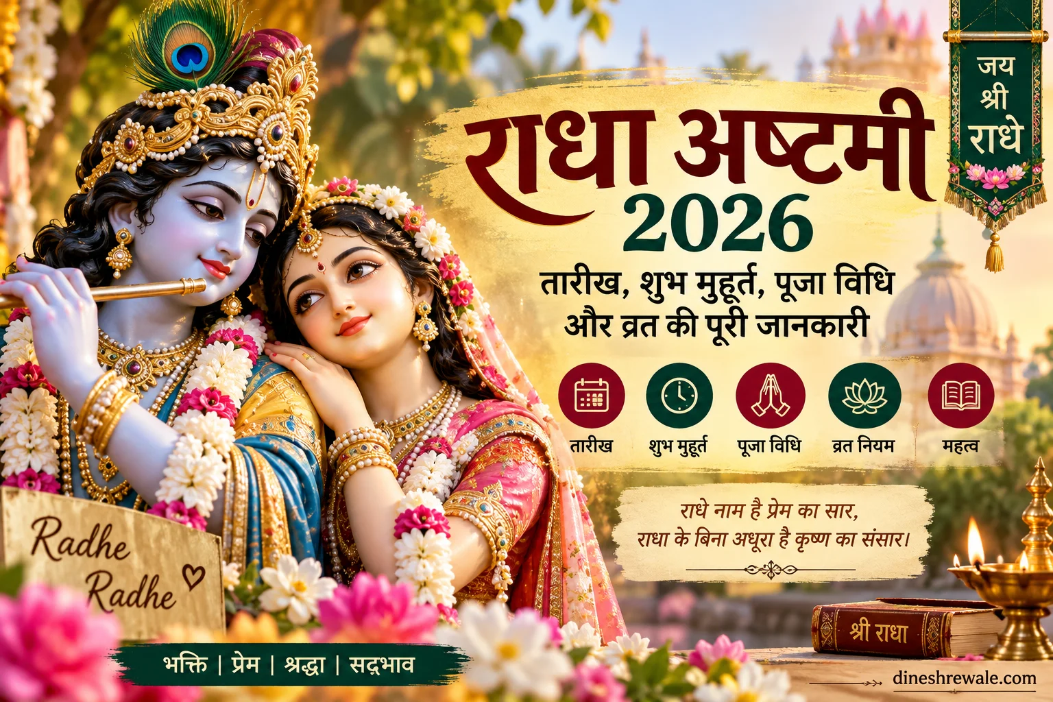 राधा अष्टमी 2026: तारीख, शुभ मुहूर्त और पूजा विधि
