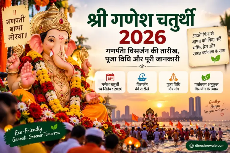 श्री गणेश चतुर्थी 2026: गणपति विसर्जन की तारीख और विधि