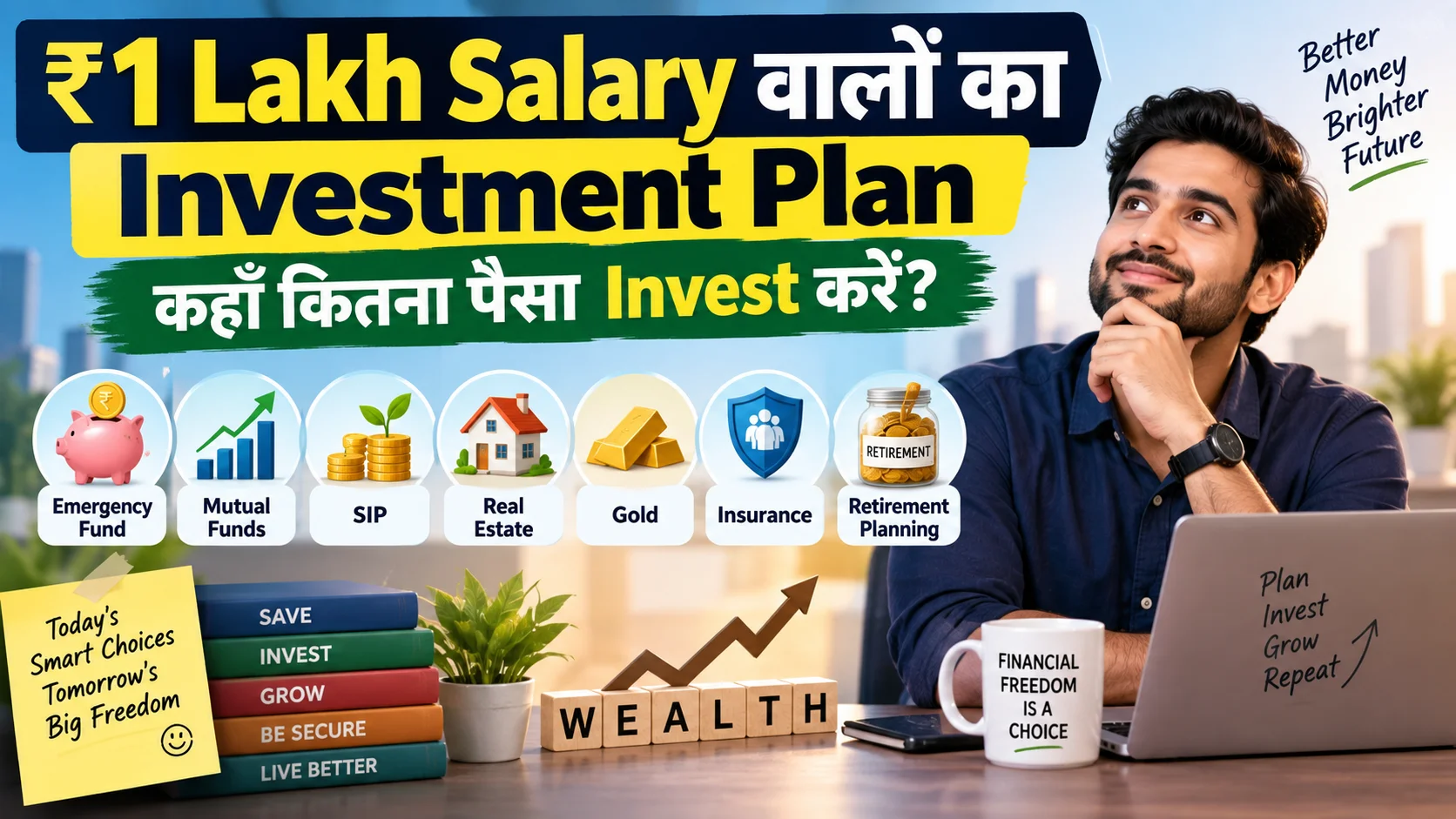 ₹1 Lakh Salary वालों का Investment Plan: कहाँ कितना पैसा Invest करें?