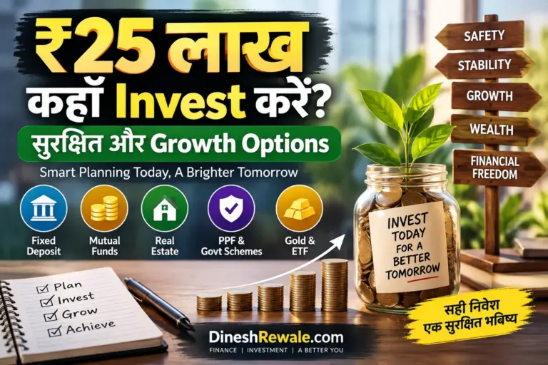 ₹25 लाख कहाँ Invest करें? सुरक्षित और Growth Options