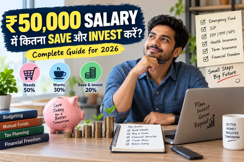 ₹50,000 Salary में कितना Save और Invest करें? 2026 Guide