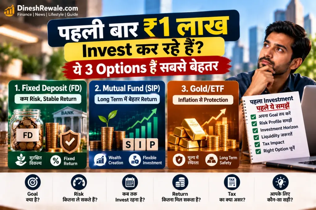 ₹1 लाख Investment Portfolio: 3 Simple Models