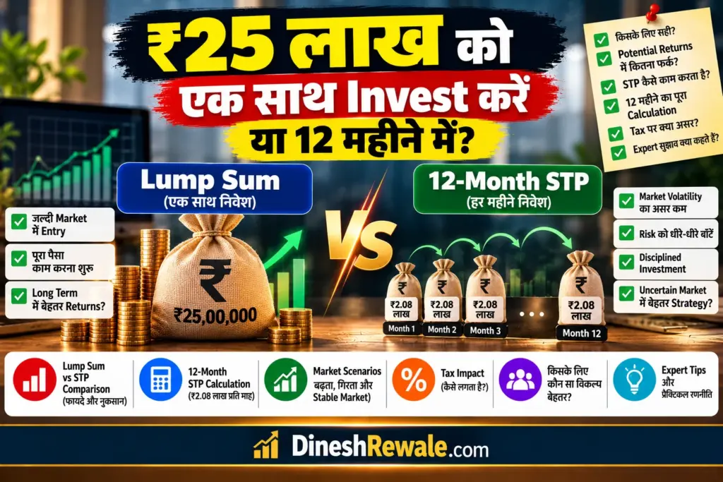 ₹25 लाख Lump Sum या 12-Month STP? पूरा Comparison