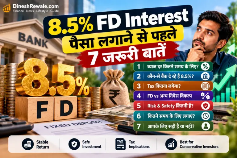 8.5% FD Interest: पैसा लगाने से पहले 7 जरूरी बातें