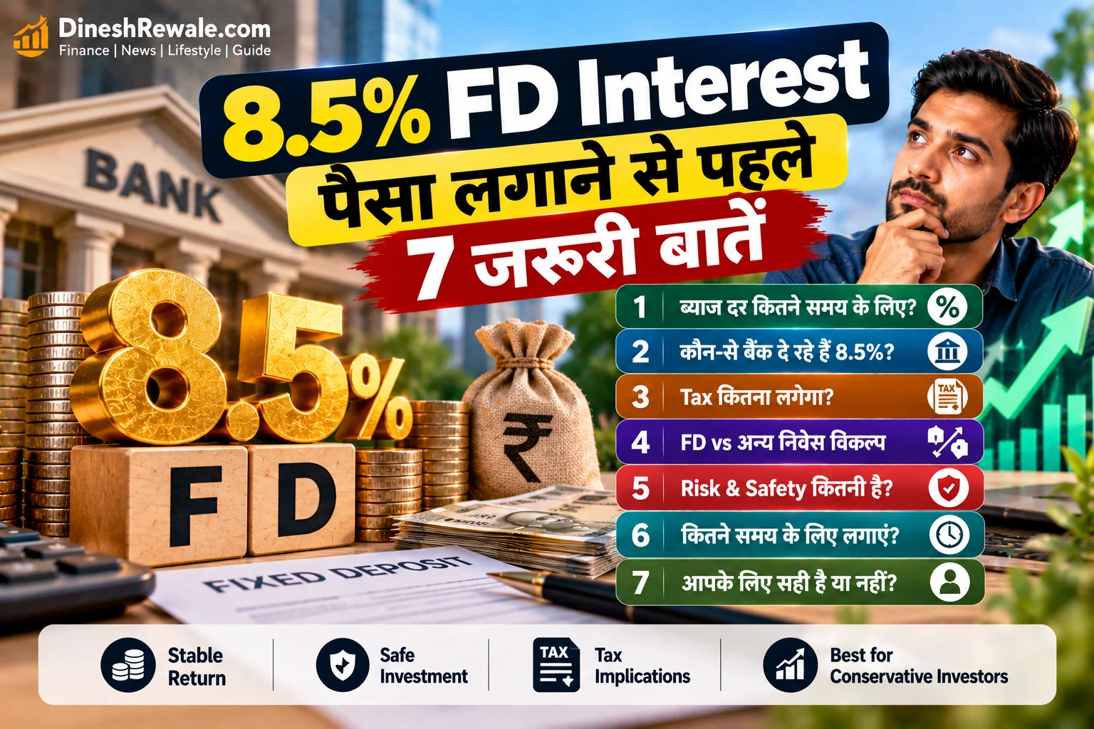 8.5% FD Interest: पैसा लगाने से पहले 7 जरूरी बातें