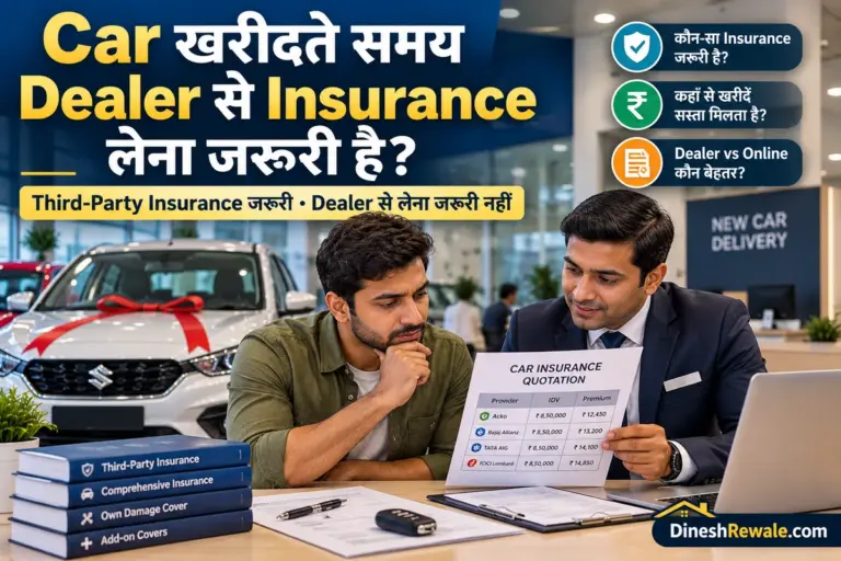 Car खरीदते समय dealer और online insurance policy की तुलना