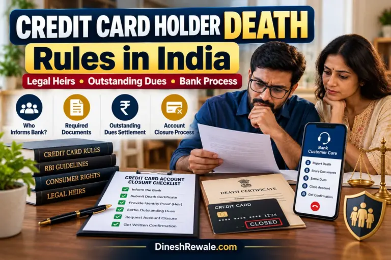 Credit card holder death rules in India – bank dues, legal heirs and card closure guide