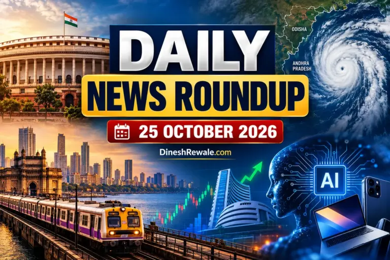 Daily News Roundup 25 October 2026: भारत की बड़ी खबरें