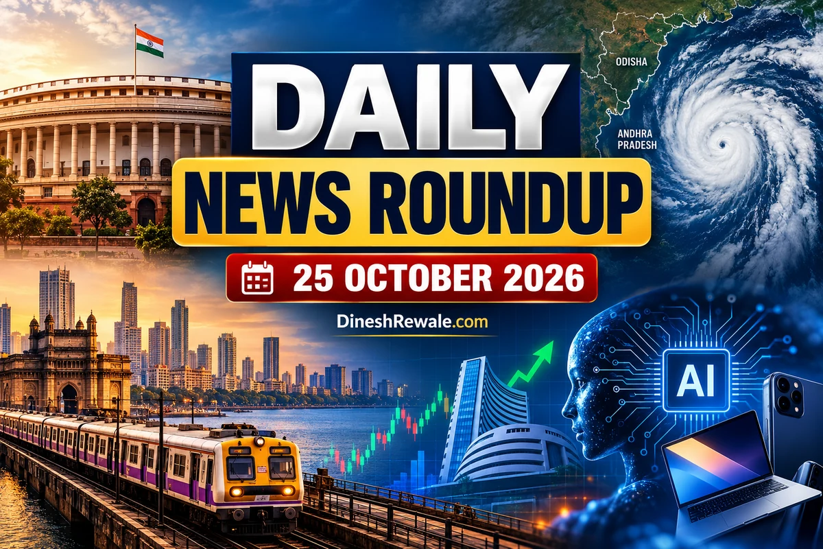 Daily News Roundup 25 October 2026: भारत की बड़ी खबरें