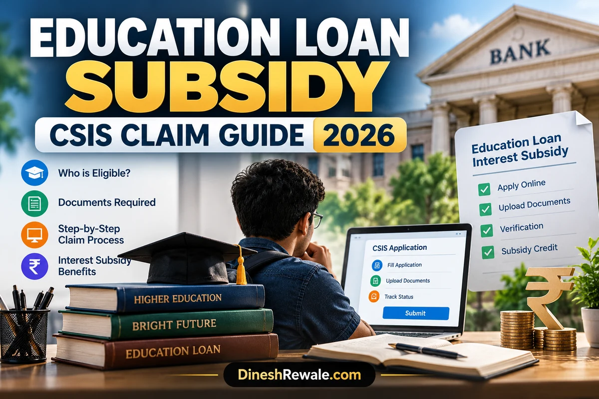 Education Loan Subsidy CSIS Scheme 2026 – student applying for education loan interest subsidy