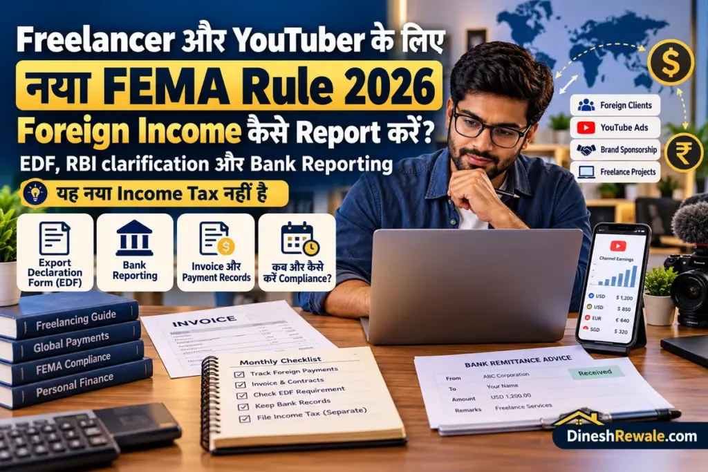 Freelancer और YouTuber के लिए नया FEMA Rule 2026: Foreign Income कैसे Report करें?