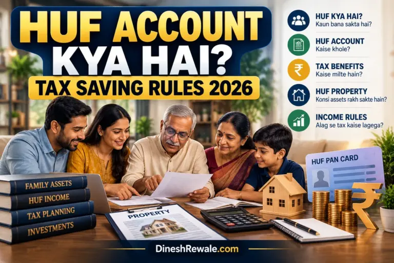 HUF account and tax saving in India 2026 – family reviewing tax and property documents