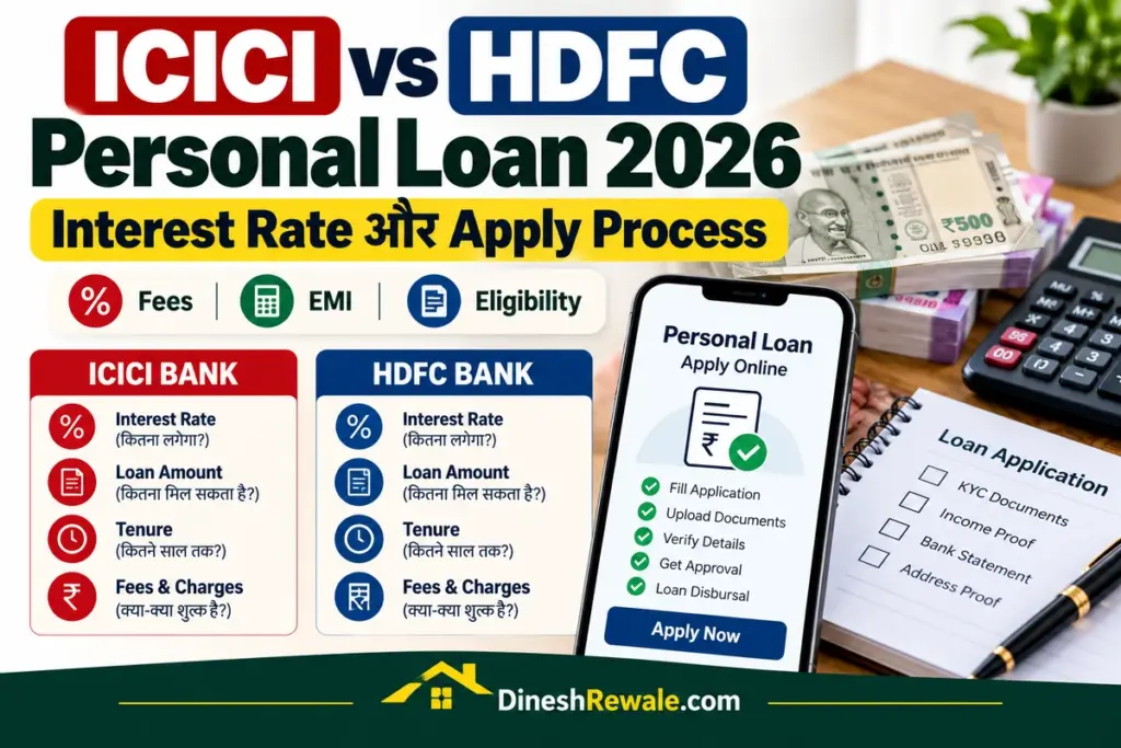 ICICI/HDFC Personal Loan: Interest Rate और Apply Process