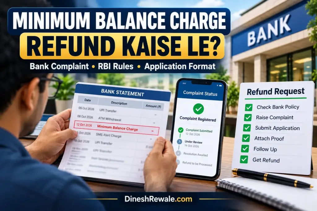 Minimum Balance Charge Refund कैसे लें? 7 आसान Steps (2026)