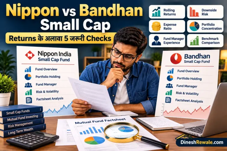 Nippon India Small Cap और Bandhan Small Cap mutual funds की तुलना: rolling returns, risk, expense ratio और portfolio checks
