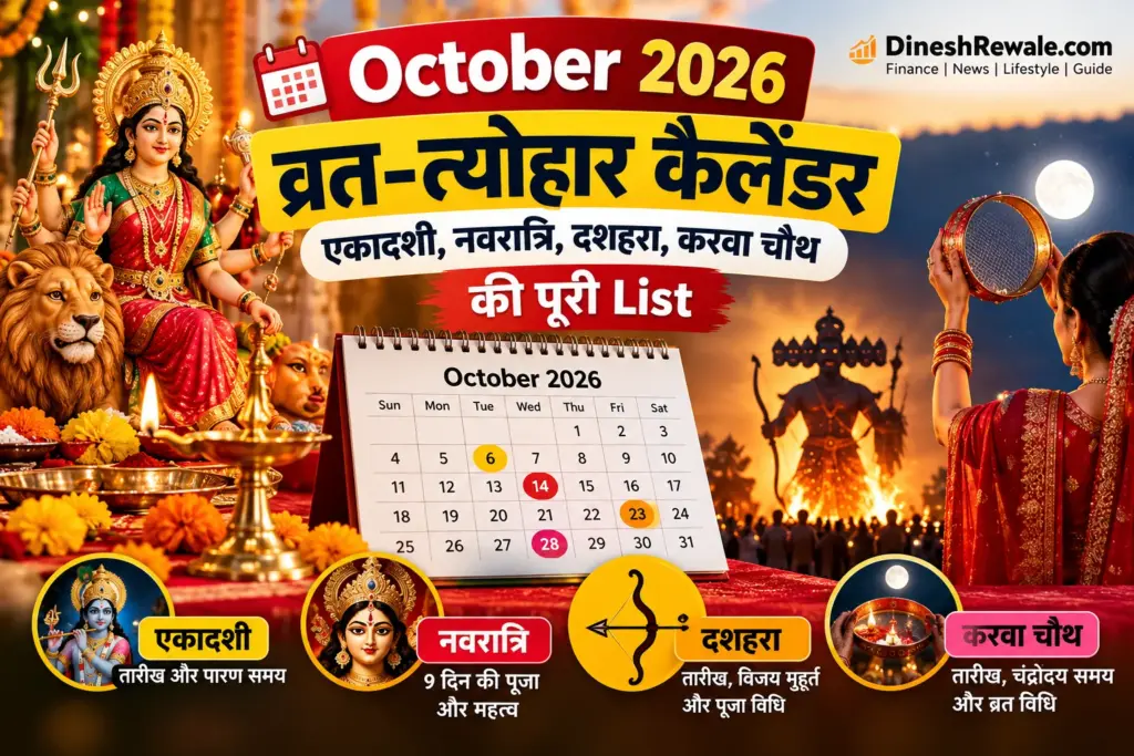 October 2026 Vrat Tyohar Calendar: 20+ व्रत-त्योहार
