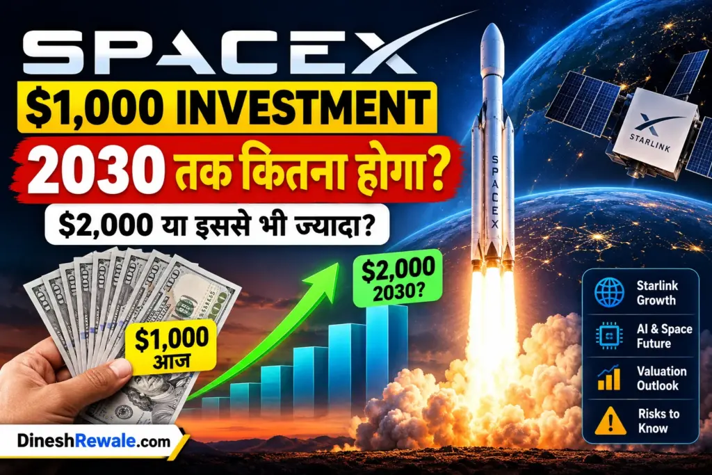 SpaceX Stock Forecast 2030: $1,000 निवेश से ₹1.9 लाख?