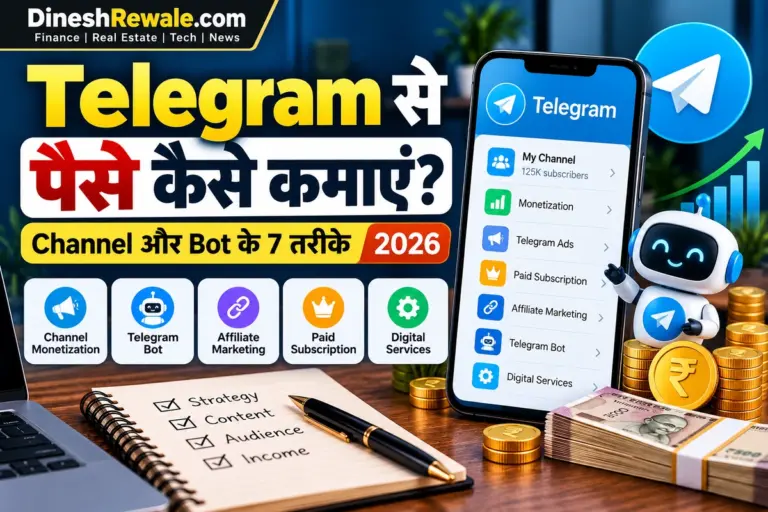 Telegram Channel और Bot से पैसे कमाने के 7 तरीके 2026, DineshRewale.com