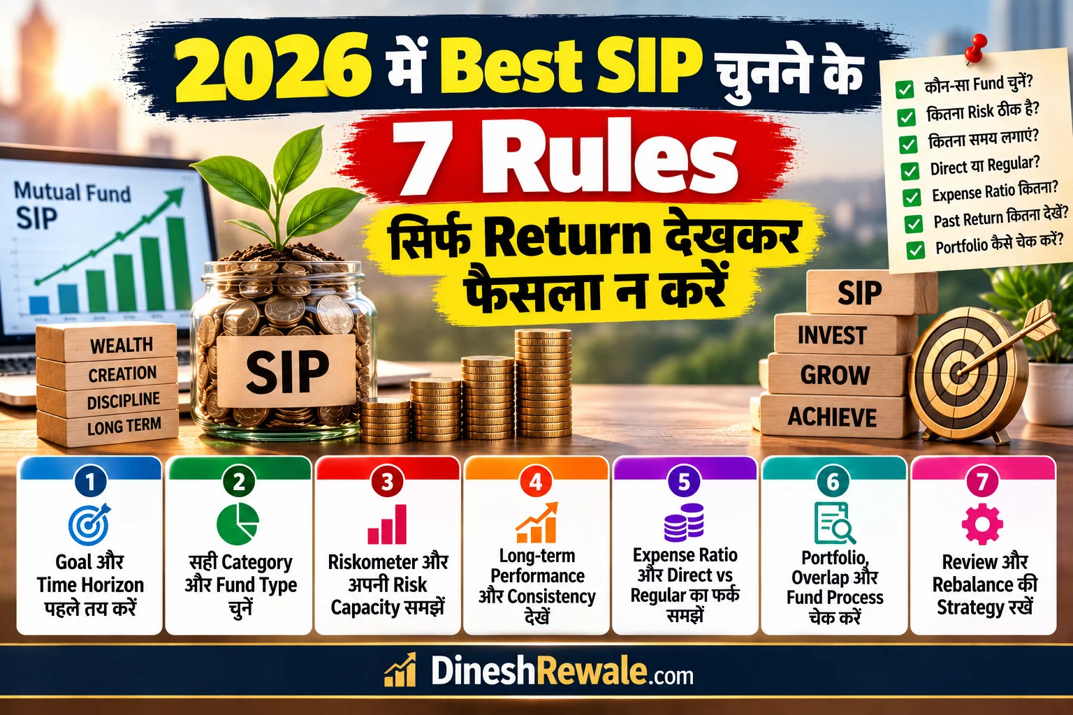 2026 में Best SIP चुनने के 7 Rules और Mutual Fund Selection Guide