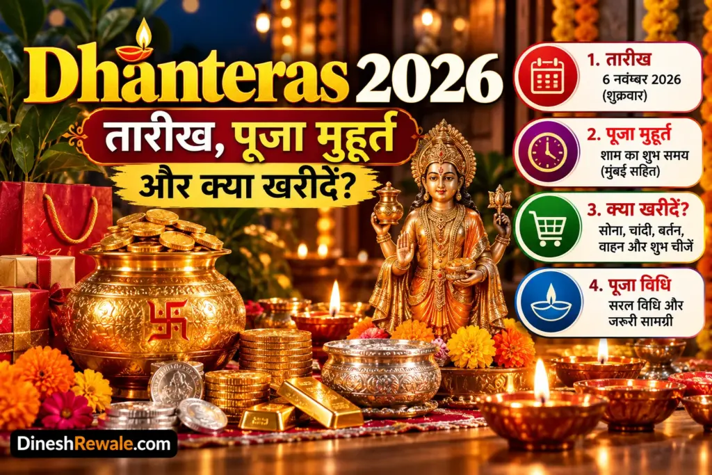 Dhanteras 2026: तारीख, पूजा मुहूर्त और क्या खरीदें?