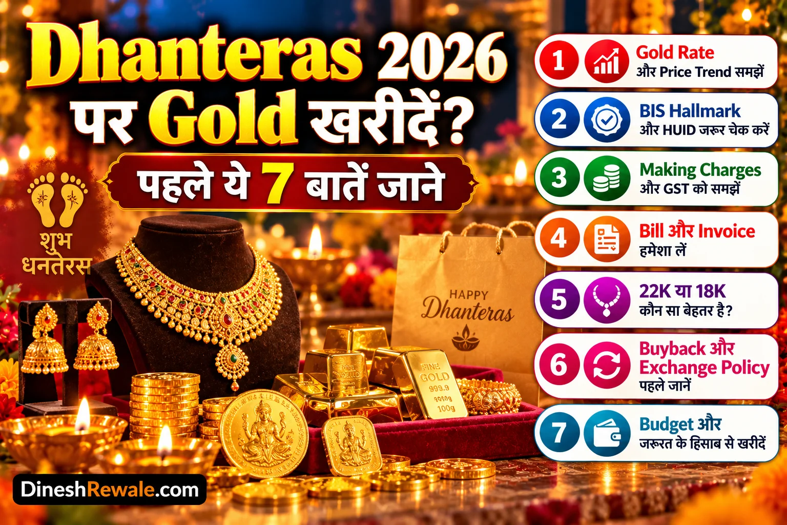 Dhanteras 2026 पर Gold खरीदने से पहले 7 जरूरी बातें