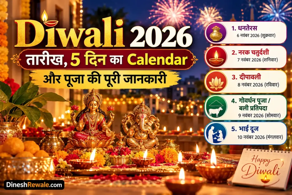 Diwali 2026: तारीख, 5 दिन का Calendar और पूजा की पूरी जानकारी