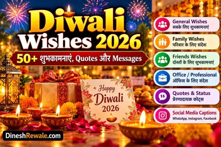 Diwali Wishes 2026: 50+ शुभकामनाएं, Quotes और Messages