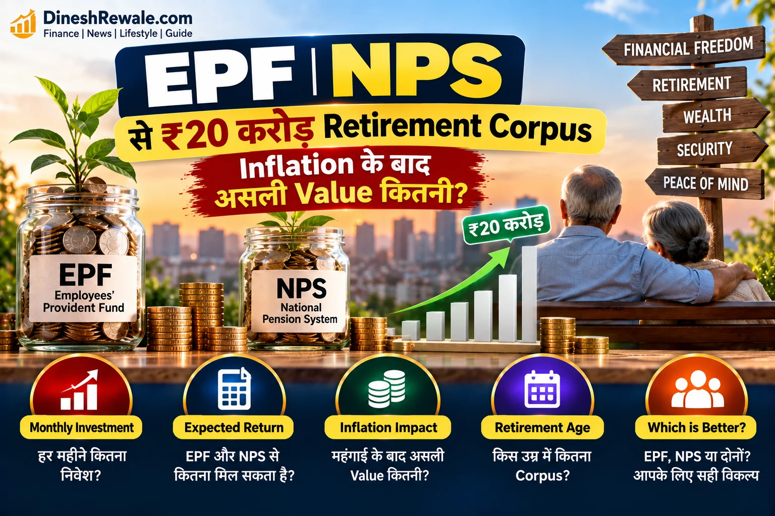 EPF + NPS से ₹20 करोड़ Retirement Corpus? Inflation की असली तस्वीर