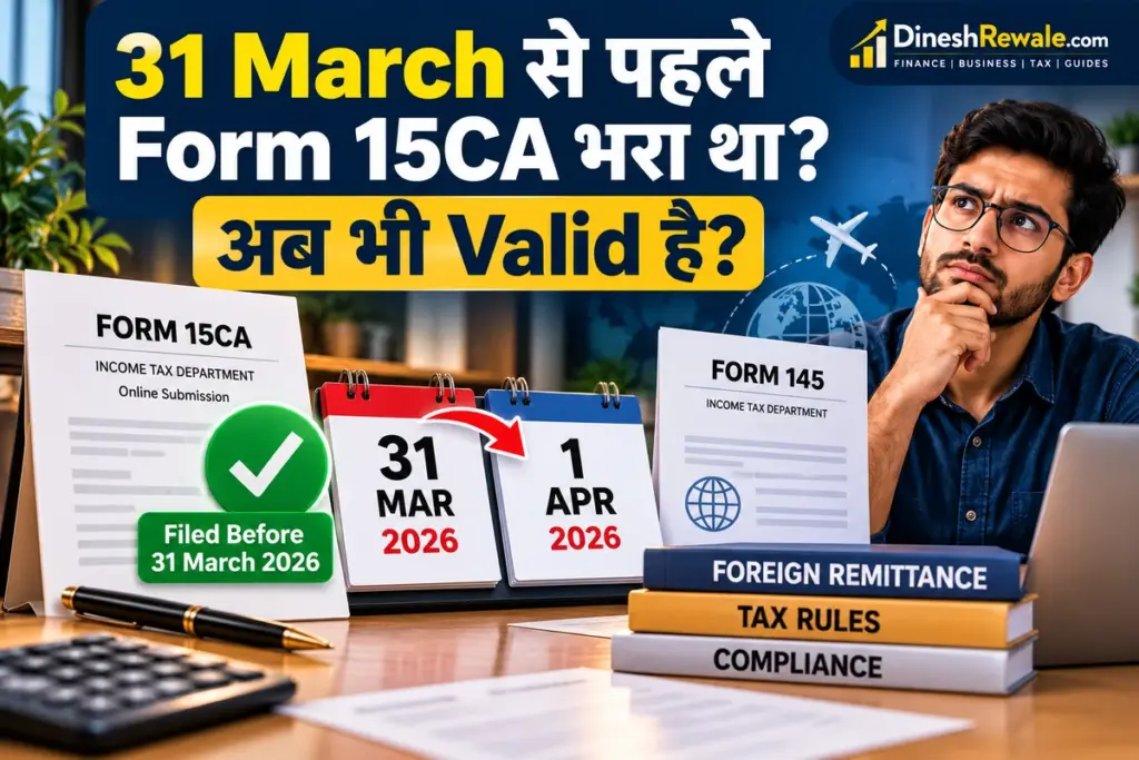 31 March से पहले Form 15CA भरा था: अब भी Valid है?
