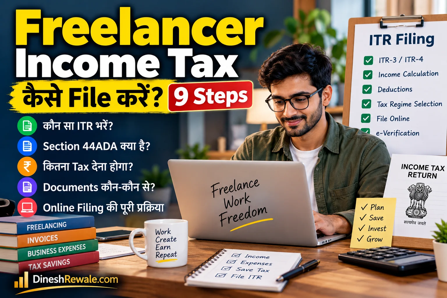 Freelancer Income Tax कैसे File करें? 9 Steps