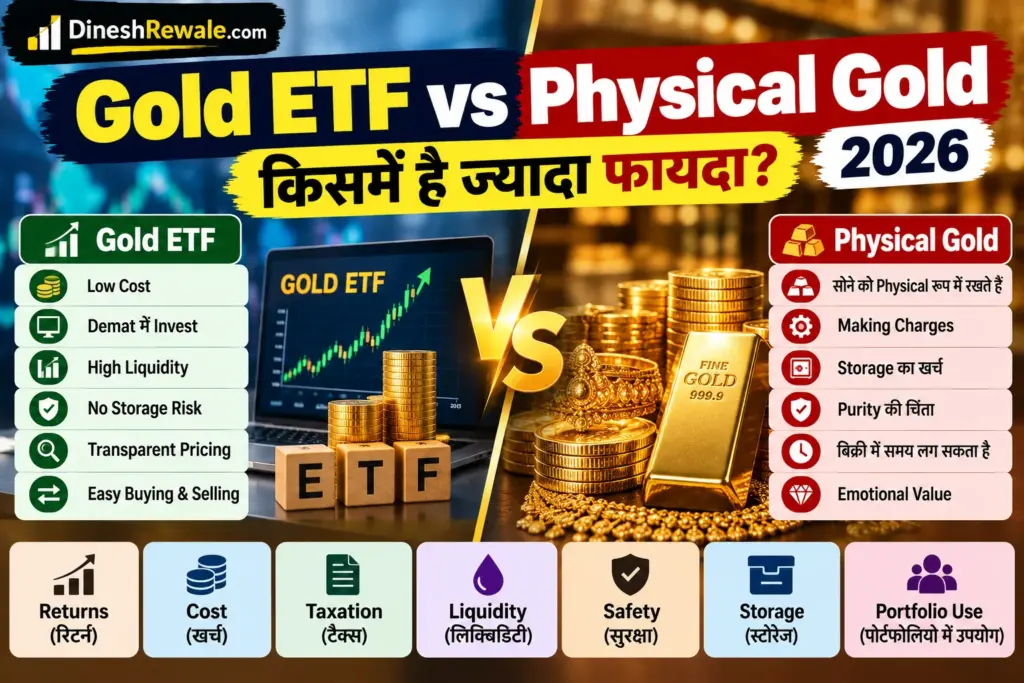 Gold ETF vs Physical Gold: 10 Differences in 2026