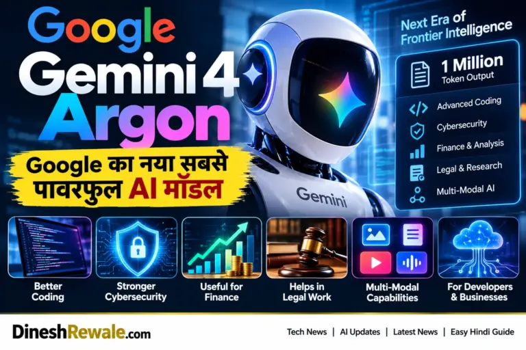 Google Gemini 4 Argon AI model with 1 million token output, advanced coding and cybersecurity capabilities