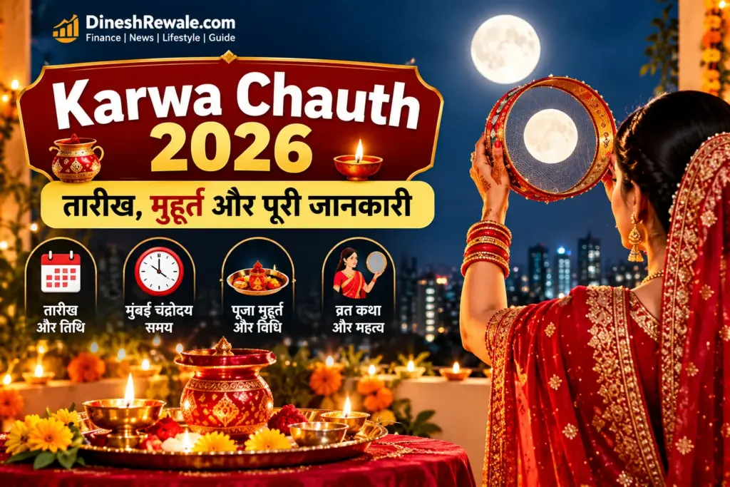 Karwa Chauth 2026: तारीख, मुंबई चंद्रोदय, पूजा मुहूर्त