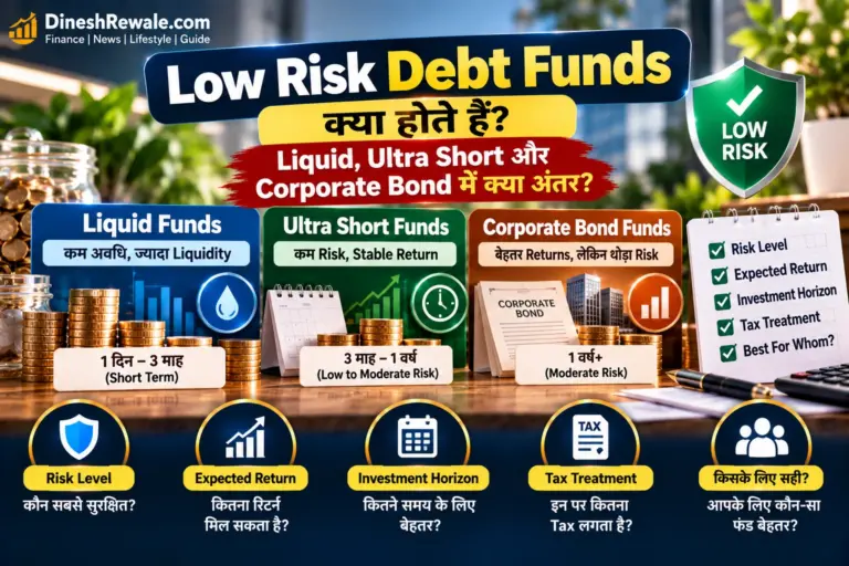 Low-Risk Debt Funds: Liquid, Ultra Short, Banking & PSU और Corporate Bond comparison