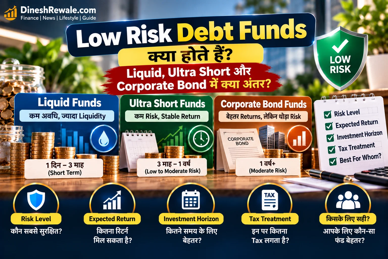 Low-Risk Debt Funds: 4 Types का आसान Comparison